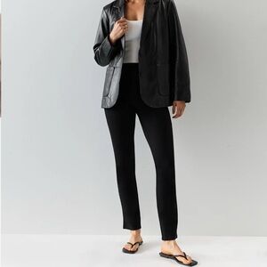 NEW Quince Ultra-Stretch Ponte Straight Leg Pants, Black